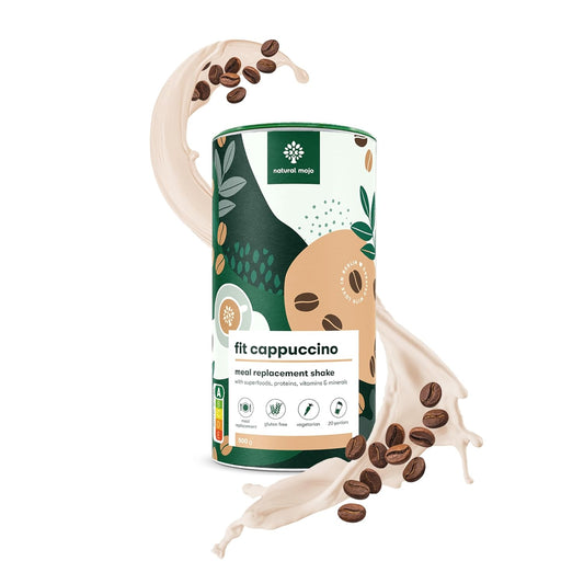 Natural Mojo fit cappuccino - Abnehm Shake, Mahlzeitersatz - 500 gr