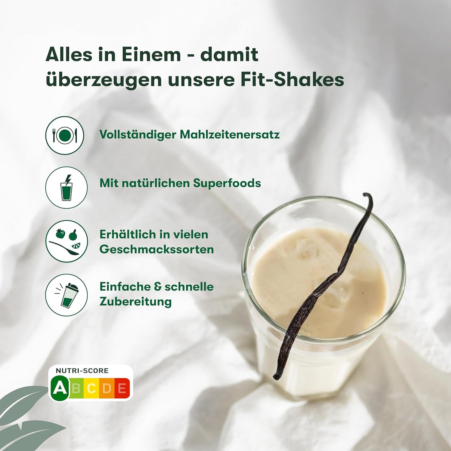 Natural Mojo fit vanilla - Abnehm Shake, Mahlzeitersatz - 500 gr