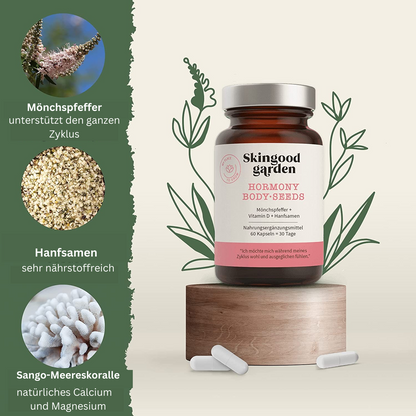 Skingood Garden Hormony mit Shatavari, Mönchspfeffer, Vitamin B6 - 60 Kapseln