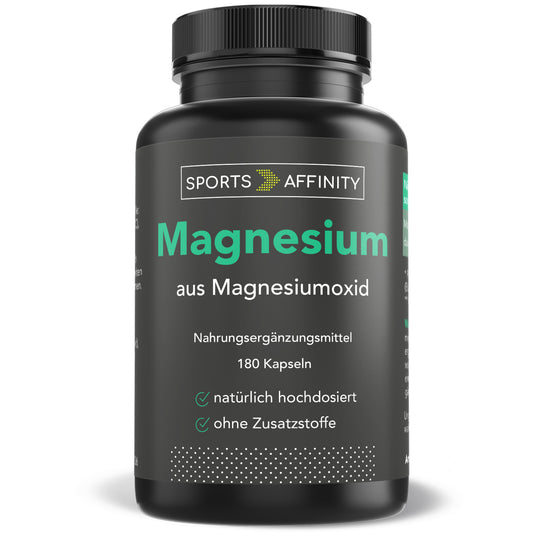 Sports Affinity Magnesiumoxid - 420 mg reines Magnesium - 180 Kapseln