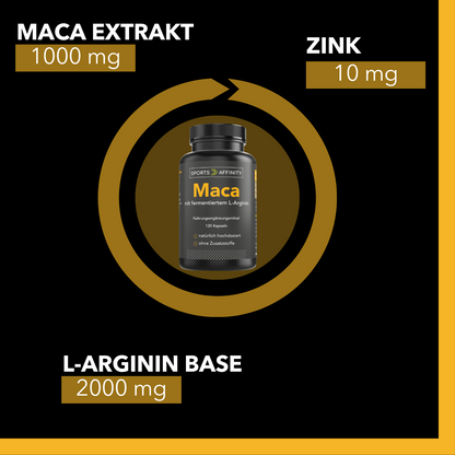 Sports Affinity Maca-Extrakt + L-Arginin - 120 Kapseln