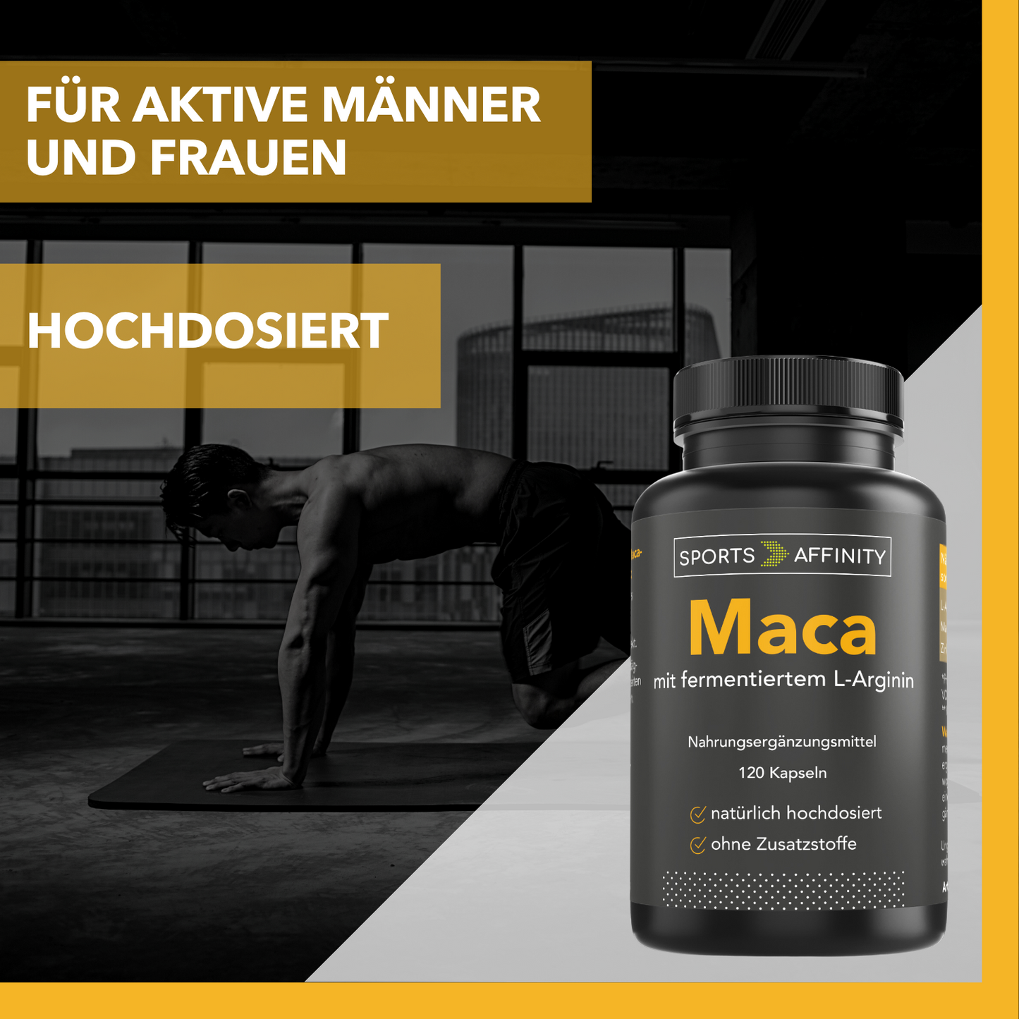 Sports Affinity Maca-Extrakt + L-Arginin - 120 Kapseln