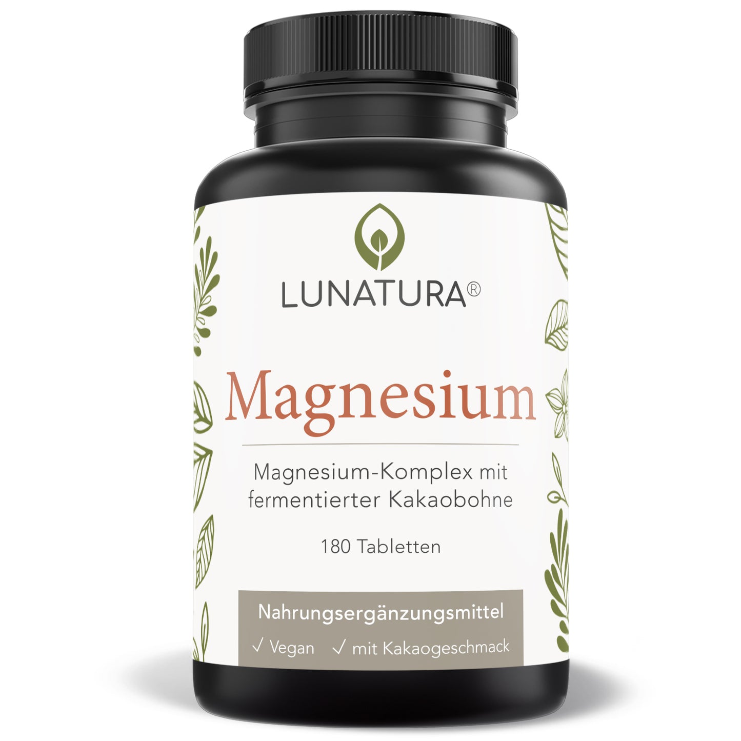 Lunatura Magnesium-Komplex mit fermentierter Kakaobohne - 180 Tabletten