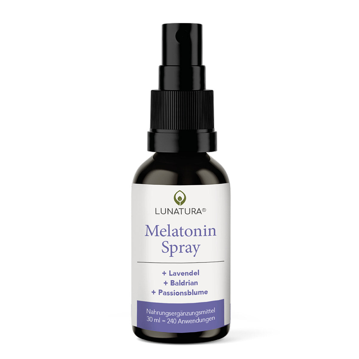 Lunatura Melatonin Spray - mit Pflanzenextrakten - 0,5 mg Melatonin (Tagesdosis) - 30 ml - 240 Anwendungen