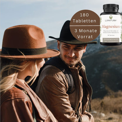 Lunatura Magnesium-Komplex mit fermentierter Kakaobohne - 180 Tabletten